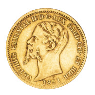 Italie- 20 Lire Victor Emmanuel II 1851 Gênes - Piemonte-Sardinië- Italiaanse Savoie