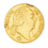 Louis XVIII-20 Francs 1818 Lille - 20 Francs (goud)