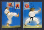 2012 : " CHAMPIONNATS DU MONDE DE KARATE " Sur 2 Cartes Maximum.  N° YT 4680 à 4682. Parfait état. CM - 2010-2019