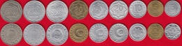 Azerbaijan Set Of 9 Coins: 5 - 50 Qəpik (qapik) 1992-1993 XF-UNC - Azerbaïjan