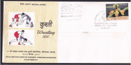 India 2017 Wrestling XXXI All India Postal Wrestling Tournament, Sports,Games,Special Cover (**) Inde Indien - Covers & Documents