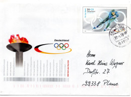 70940 - Bund - 2010 - 56c GASoUmschlag Winterolympiade '02 BAD VILBEL -> Plaue - Hiver 2002: Salt Lake City