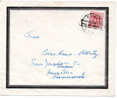 70941 - Belgien - 1952 - 20c Heraldischer Löwe EF A OrtsDrucksBf EUPEN, Nachges -> Bruessel, Zurueck An Absender - 1951-1975 Heraldischer Löwe (Lion Héraldique)