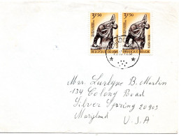 70948 - Belgien - 1970 - 2@3,50F Wohnungsbau A Bf LANDELIES -> Silver Spring, MD (USA) - Storia Postale