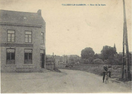 PHILIPPEVILLE. VILLERS LE GAMBON.  RUE DE LA GARE. ANIMATION VELO. - Philippeville