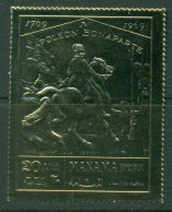 Manama 1970 Mi#276A 200th Birth Anniversary Of Napoleon, Gold Foil Embossed MLH - Otros & Sin Clasificación