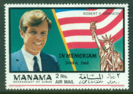 Manama 1969 Mi#212 Robert Kennedy In Memoriam MLH - Autres & Non Classés