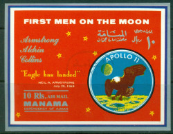 Manama 1969 Mi#MS36 Moon Landing Of Apollo 11 MS CTO - Otros & Sin Clasificación