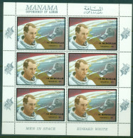 Manama 1969 Mi#D211 Deceased Astronauts, Edward White Sheetlet MLH - Andere & Zonder Classificatie