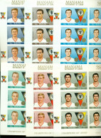 Manama 1969 Mi#141B-146B Famous Athletes, German Football 7xsheetlet IMPERF MLH - Other & Unclassified