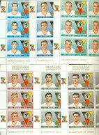 Manama 1969 Mi#141-146 Famous Athletes, German Football 7xsheetlet MLH - Andere & Zonder Classificatie