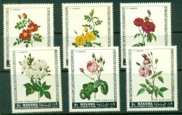 Manama 1969 Mi#170-175 Flowers, Roses MLH - Autres & Non Classés