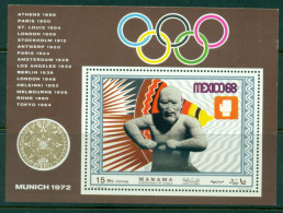 Manama 1969 Mi#MSB33 Famous Athletes, Boxing MS MLH - Other & Unclassified