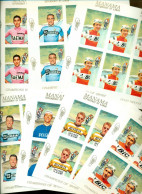 Manama 1969 Mi#134B-140B Famous Athletes, Cyclists 7xsheetlet IMPERF MLH - Other & Unclassified