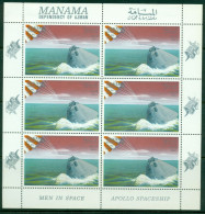 Manama 1969 Mi#119 Apollo 7 Space Mission, Apollo Spaceship Sheetlet , (hinge In Top Margin) MLH - Altri & Non Classificati