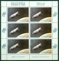 Manama 1969 Mi#117 Apollo 7 Space Mission, Vostok Sheetlet , (hinge In Top Margin) MLH - Other & Unclassified