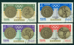 Manama 1968 Mi#121-124 Summer Olympics Mexico, Gold Medallists MLH - Altri & Non Classificati