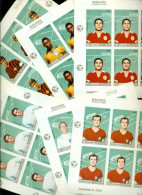 Manama 1968 Mi#A106B-F106B Football, International Top Players 6xsheetlets IMPERF MLH - Other & Unclassified