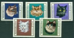 Manama 1968 Mi#107-111 Domestic Cats MLH - Other & Unclassified