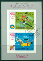 Manama 1968 Mi#MS5B Summer Olympics Mexico MS IMPERF CTO - Sonstige & Ohne Zuordnung