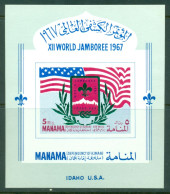 Manama 1967 Mi#MA1 12th World Scout Jamboree, Farragut State Park MS MLH - Autres & Non Classés