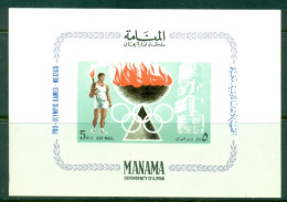 Manama 1967 Mi#MS2 Summer Olympics Mexico City MS MLH - Sonstige & Ohne Zuordnung
