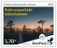 Estonia Estland Estonie 2023 Summer In Estonia National Park Soome Swamp Trails Under The Stars BeePost Stamp Mint - Géographie