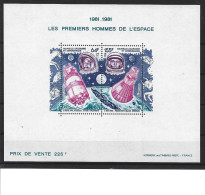 1981 NOUVELLE CALEDONIE BF 4** Espace, Gagarine, Shepard - Hojas Y Bloques