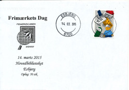 Denmark Cover Stamp's Day Esbjerg 14-3-2015 Single Franked (only Made In 50 Copies) - Cartas & Documentos