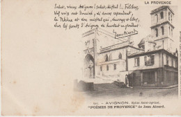 LA PROVENCE. (84) AVIGNON. Eglise Saint Agricol  (+ Poème De Provence De Jean Aicard - Avignon