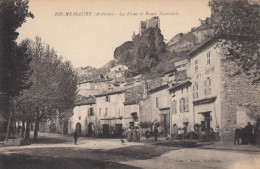 CPA - Rochemaure - La Place Et Route Nationale - Rochemaure