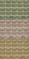 Andorre 1932-Andorre  Française-Timbres Oblitérés. Yv.  Nr.: 24/26. Mi. Nr.: 24. Bloc De 25..........(EB) DC-12046 - Gebraucht