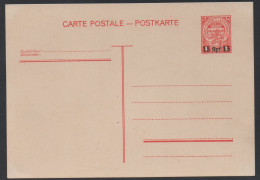 LUXEMBOURG / 1940 ENTIER POSTAL D''OCCUPATION SURCHARGE 15 RPF/1 F ROUGE (ref 7692c) - 1940-1944 Ocupación Alemana