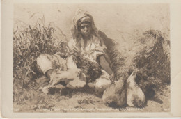 Marchand De Poules. Algérie . Tableau De Mme Lucas-Robiquet . Salon 1905 - Peintures & Tableaux