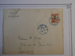 DD18 INDOCHINE LETTRE JUSTICE 1928 HANOI TONKIN A PARIS FRANCE ++CACHETS BLEUS + + AFF. INTERESSANT - Briefe U. Dokumente