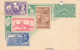 Timbres Stamps * CPA  * Exposition Universelle Paris 1900 * Grèce Asie Russie Autriche Allemagne - Stamps (pictures)