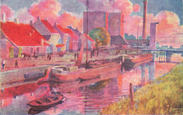 BELGIQUE - Dixmude - Les Bords De L'Yser - Colorisé - Carte Postale Ancienne - Diksmuide