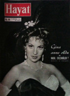 LIFE Magazine TURKISH EDITION (FASHION, CINEMA, NEWS,ADS) HAYAT 44/1957 GINA LOLLOBRIGIDA +TONY CURTIS - Bioscoop En Televisie