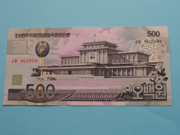 500 Won - 2007 ( For Grade, Please See Photo ) UNC > North Korea ! - Corea Del Norte