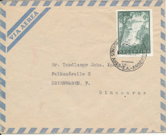 Argentina Air Mail Cover Sent To Denmark 15-12-1957 Single Franked - Luchtpost