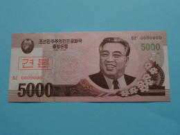 5000 Won - 2008 > N° 0000000 ( For Grade, Please See Photo ) UNC > North Korea ! - Korea, North