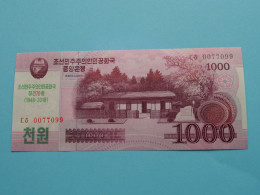 1000 Won 2008 (1948-2018) > N° 0077099 ( For Grade, Please See Photo ) UNC > North Korea ! - Corea Del Norte