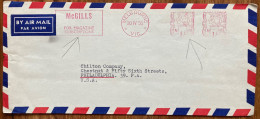 AUSTRALIA 1955, COVER USED TO USA, METER ADVERTISING, MCGILLS FOR MAGAZINE SUBSCRIPTION, MELBOURNE CITY, KANGAROO ANIMAL - Brieven En Documenten