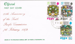 52301. Carta F,D,C, SUVA (Fiji) 1972. 25 Anniversary Pacific Commission - Fidji (1970-...)