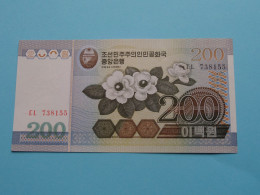 200 Won 2005 > N° 738155 ( For Grade, Please See Photo ) UNC > North Korea ! - Korea, Noord