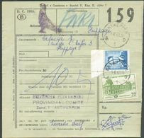 BELGIUM Railway Document Affr. Mixte 20fr. Chemin De Fer + 4Fr. Baudouin Obl. Sc ANTWERPEN 1 Du 1-8-1961 Avec Cachet PIG - Piccioni & Colombe