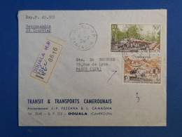 DD18  CAMEROUN BELLE LETTRE RECO RR  1960 PAR AVION  DOUALA  A PARIS FRANCE +50F +AFF. INTERESSANT+++ - Covers & Documents