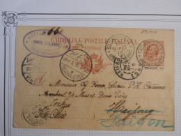 DD18  TURQUIE   CARTE ENTIER RARE  1910  CONSTANTINOPLE A SAIGON INDOCHINE FRANCE +AFFRANCH. INTERESSANT+++ - Covers & Documents