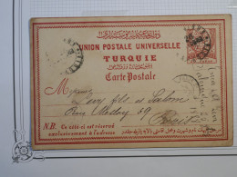 DD18  TURQUIE  CARTE ENTIER RARE 1888   SALONIQUES A  PARIS FRANCE +AFFRANCH. INTERESSANT+++ - Storia Postale