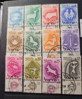 "Signs Of The Zodiac" - Used Stamps (with Tabs)